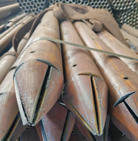 安庆出尖打孔加工无缝注浆钢花管注浆管厂家